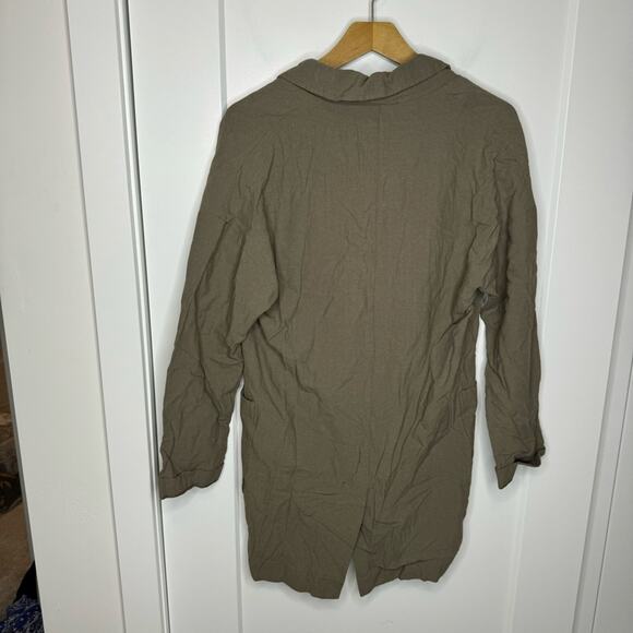 NWT Rhythm Verona Jacket Olive Cotton Linen Blend Size Small - Picture 8 of 8